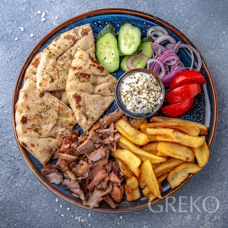 Gyros de porc la farfurie – Greko Fresh